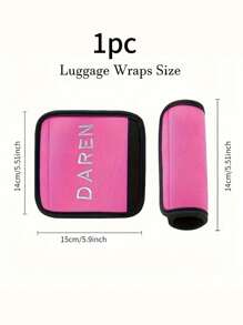 1pc Customized Embroidery Luggage Handle Cover, Personalized Creative Anti-Slip Water Resistant Suitcase Trolley Grip Protector, Multifunction, Versatile, Large Capacity, Lightweight, Functional, Practical, All-Purpose, Colorful, Cute, Adorable, Contracted, Funny, Kawaii, Y2K, Minimalist, Commuting, Business Casual, Basics, Custom, Personalized, Unique