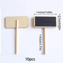 10 个 0.8 * 1.6 英寸木制迷你黑板夹，适用于备忘录、笔记、食品标签、派对装饰、迷你黑板广告牌、学校用品、返校 - 彩色 - 查看 9