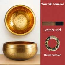 唱钵 3.15 英寸小号铜材质，声音清脆，适合醒悟、瑜伽、冥想、缓解心理压力，也可作为礼物赠送 - 彩色 - 查看 14