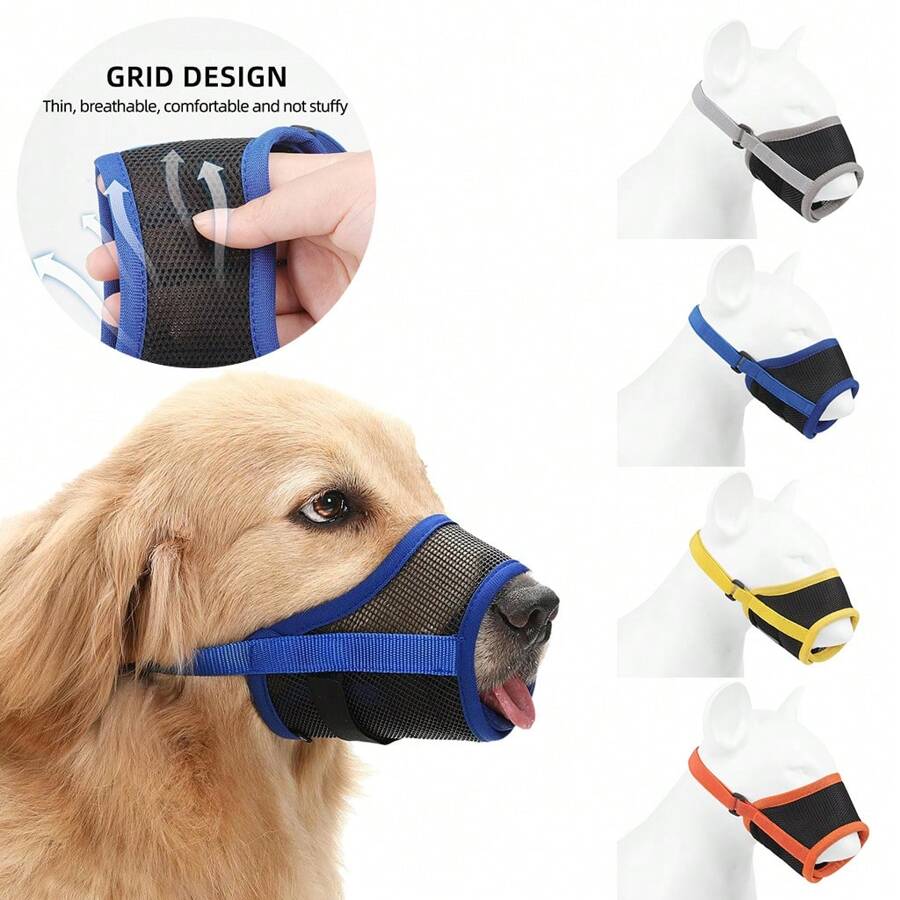 New Style Pet Mask, Anti-Barking And Anti-Biting Dog Muzzle, Breathable Mesh Pet Muzzle, Prevent Accidental Ingestion, Pet Supplies.