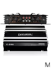 Amplificador Potencia 4 Canal Audio Para Auto Estéreo Coche - Negro - Ver 1
