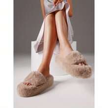 Ladies' Comfortable Multi Colored Plush Slippers - Soft Indoor/Outdoor Winter Home Shoes With Fluffy Plush And Comfortable Sole, Perfect For Family Or Casual Wearing | Fashion Essential | Soft Plush Material, Home Slippers
