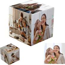 Customized Photo Cube, High-Definition UV Printed Photo Cube, Growth Memory Photo Cube/Wedding Anniversary Photo Cube/Graduation Photo Cube/Back-To-School Photo Cube/Corporate Gift Photo Cube/Family Memory/Travel Memory Photo Cube/Photo Cube Display/Pet Photo Cube/Couple Photo Cube/Creative Gift - Multicolor - View 5
