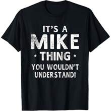 Mike Thing Funny Novelty Gifts Name Tshirt Men T-Shirt Women's Plus Size Graphic Tee - màu đen - Xem 1