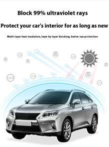 Foldable Windshield Sun Shade, Front Window Sunshade, Blocks UV Rays To Keep Your Car Cool, Universal Thick Sunscreen Board For Car Interior Shading And Cooling