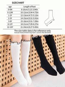 2 Pairs Girls Lace Frill Edge Knee High Socks, Korean Sweet JK Style Lolita Princess Long Socks, Suitable For Dresses And Mary Jane Shoes - Multicolor - View 6