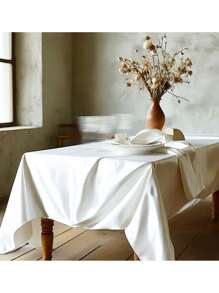 1PC Luxury Satin Tablecloth Glittering Rectangular Fabrics Of Various Colors Perfect For Weddings, Ceremonies, Festivals And Birthday Parties Multifunctional Dining Table Layout | Elegant Tablecloth | Tablecloth