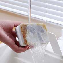 5件装厨房清洁洗碗双面海绵块家用洗碗加厚海绵布清洁用海绵布 - 黑與白 - 查看 2