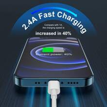 Chargeur rapide USB-C 20W, avec câble USB-C vers Apple Lightning de 3,3 pi/100 cm, compatible avec l'ensemble de chargement pour iPhone 14 13 12 11 Pro Max PLUS