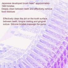 U 型电动牙刷，硅胶刷头，美白清洁牙齿，成人口腔清洁自动牙刷，黑色、白色家居浴室装饰夏季 - 黑 - 查看 5