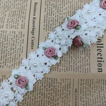 1 ياردة من الشريط المطرز المطرز قماش التطريز مزينة للحرف اليدوية فساتين الزفاف ملابس الديكور