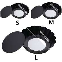 1 件/5 件/10 件，蛋挞模具，不锈钢圆底蛋糕模具，可重复使用，底部可拆卸，适用于馅饼、烘焙、芝士蛋糕、甜点 - 彩色 - 查看 12