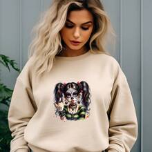 1/2/4 件哥特骷髅风格双马尾装饰贴片，个性化设计，可水洗热转印，适用于女士/男士 T 恤、背包、贴纸、装饰品、复古邮票、标签、徽章、徽标、复古帽子