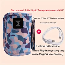 1 件便携式恒温加热奶瓶加热器，保持奶瓶温暖，适合户外使用，加热缓慢，需要电力才能运行 - 迷彩溫乳器 - View 14