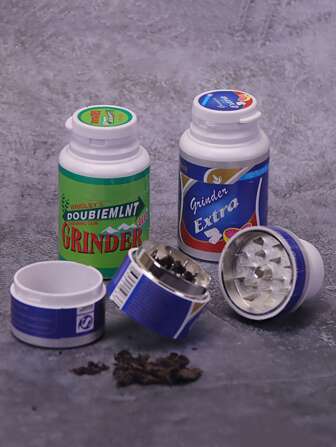 1 件创新口香糖瓶设计研磨机 - 金属材质，手动操作，日常必需品和清洁用品，配件