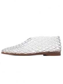 Clear Hollow Out Ballerina Shoes Ballet Flats For Women Back To School Summer Beach Slip-On Round Toe Outdoor Shoes - 白色 - 查看 6