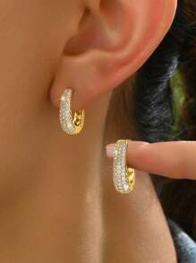 Newsoul 1pair Unique Beans Hoop Earring Ladies Jewelry For Women 925 Sterling Silver Simple And Unique Fat Moon Earring Fine Jewelry Gift For Girl Daily Dating Decor For Sisters Friendship