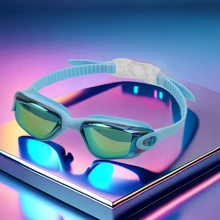 Colorful Electroplating Anti-Fog Swimming Goggles, Adjustable Adult Unisex Swimming Accessories, Beach Essentials, Beach Accessories, Pool Float - Multicolor - View 4