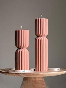 1 pieza Decoración de vela artesanal con rayas, regalo festivo, ambientador de fragancia fresca y duradera, vela de aromaterapia adecuada para decoración del hogar, chimenea, habitación, sala de estar, decoración central, oficina, regalo perfecto para San Valentín, Acción de Gracias, Navidad, Halloween, Pascua, cumpleaños y regalos de decoración para el hogar, graduación, boda