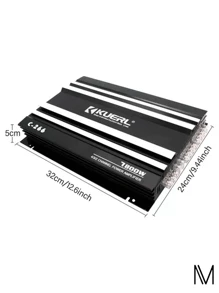 Amplificador Potencia 4 Canal Audio Para Auto Estéreo Coche - Negro - Ver 6