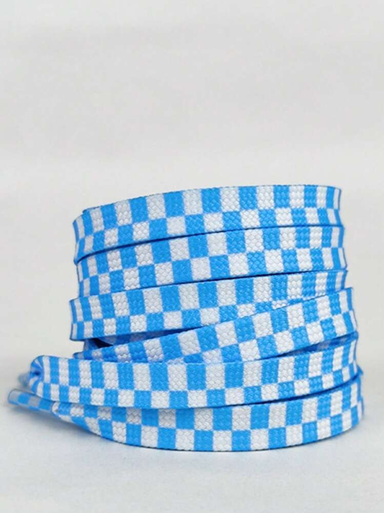 New Fashionable & Versatile Checkered Shoelaces, Comfortable Sporty Replacement Laces - Multicolor - View 4