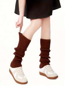 Women's Orange Leg Warmers, Neon Ribbed Leg Warmers, 80s/90s Party, Sports, Yoga, Y2K Style Fashion Accessory, Comfortable & Warm - Multicolor - View 12