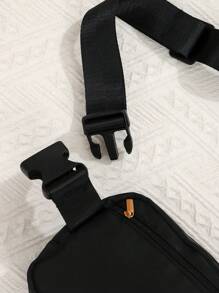 Customized Picture Or Text Personalized Waist Bag, Suitable For Both Men And Women's Velvet Free Mini Zipper Waist Bag, Small Fashionable Crossbody Bag, Waterproof Sling Bag With Adjustable Shoulder Strap, Running And Hiking Exercise Waist Bag, Gifts For Girls And Men