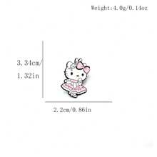Sanrio Alfileres de solapa esmaltados de la familia de dibujos animados Sanrio, prendedores de metal bonitos de Hello Kitty, Kuromi, Cinnamoroll, figuras de anime Kawaii para la mochila