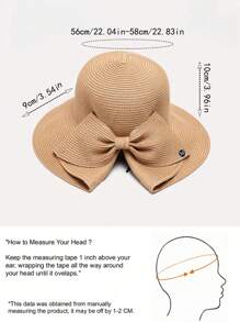 [Novidade 2025] Chapéu de Palha Feminino com Laço Exagerado | Chapéu de Praia com Aba Larga UPF 50+ Proteção Solar | Acessórios de Moda Primavera-Verão para Praia, Viagem, Férias, Atividades ao Ar Livre | Preto Clássico/Areia/Cáqui