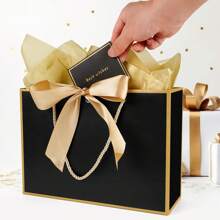 1/2/5 件装，多种尺寸，礼品袋，大号礼品袋，纸袋，纸质礼品袋，包装袋，分发袋，福袋（内含薄纸和贺卡），带提手礼品袋，派对回礼袋填充物，适用于伴娘、生日、开斋节、周年纪念日、婚礼派对、婚礼宾客回礼、情人节、单身派对等场合。 - 多色 - 查看 11