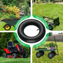 2PC Wheelbarrow Inner Tubes 4.10/3.50-4 Heavy Duty Replacement Tire Inner Tube - Black - View 6