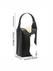 Simple Color Blocking Box, Hanging Tissue Storage Box, Household Bathroom, Living Room, Coffee Table, Car Leather Drawer Box, Storage Box, Tissue Box, Bedroom, Table, Paper Organizer, Tissue Box Cover Black, Napkin Holder Tissue, Paper Holder Storage, Kitchen Dining Table Decor For Home Kitchen Bedroom Living Room Dining Room, Home Decoration Accessories, Decorative Box,Women Wedding Gift,Summer Travel Holiday Festival Must-Have