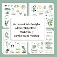 4 Sheets/Set Clipbook Wedding Stickers Creative Valentine's Day Stickers Love Decoration Planning Handheld Wedding Stickers - Multicolor - View 5