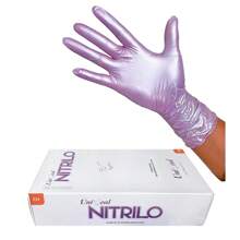 Guantes de Nitrilo Lila Metálico Multiusos Caja Dispensadora con 100 Guantes - Lila Púrpura - Ver 2