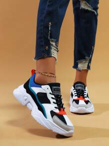 New Mesh Chunky Sneakers, Thick Sole Platform Fashionable Girl's Shoes, Outdoor Non-Slip Lightweight Casual Sport Sneakers For Teenagers - View 8