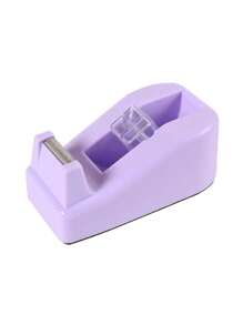 1pc Mini Desktop Plastic Tape Dispenser With Colorful Creative Design, Office Stationery Tape Cutter - Purple - View 6
