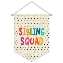 帆布壁挂装饰适用于托儿所、婴儿房、儿童房、小兄弟、大兄弟、兄弟是最好的朋友、大哥哥 - 彩色 - 查看 17