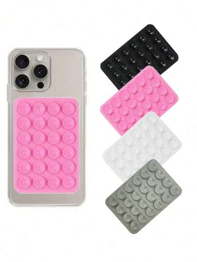 1/20 pezzi Ventosa in silicone quadrata monouso, supporto multifunzionale in silicone per telefono cellulare, custodia in pelle con ventosa per telefono cellulare, supporto con ventosa per borsa a tracolla per donne, accessori per telefono per donne e uomini