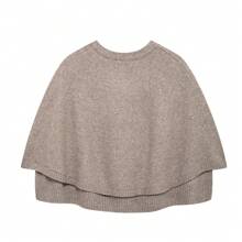 女装春夏新款斗篷设计针织外套简约时尚休闲日常