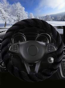 Women's Fluffy Plush Car Steering Wheel Cover (With Inner Ring), Soft Warm Cute Auto Accessories, Applicable To Vehicles, Sedans, Universal, Furry, Anti-Slip, Standard Size 14.5-15 Inches - one-size - View 11