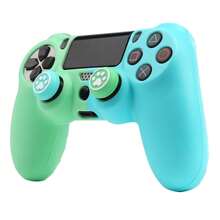适用于 Playstation 4 控制器的渐变色控制器外壳，RALAN 1 控制器保护壳 + 2 个定制拇指握把盖 - 彩色 - 查看 10