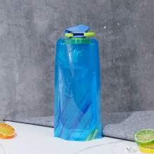 1pc 700ml Ultra Light Reusable Sports Water Bottle, Suitable For Hiking And Camping - Foldable Soft Water Bag, Easy To Carry And Refill