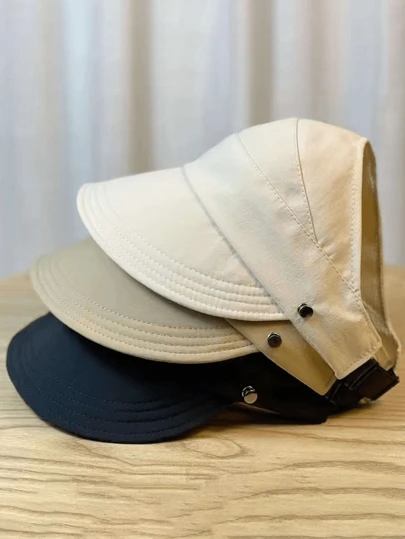 1 st. Andningsbar solhatt med hästsvans, Snabbtorkande hatt, Modern solhatt, Lämplig för cykling och upphängning av masker, Solhatt för utomhussporter