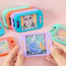 12pcs Cartoon Maze Game Toys Balance Ball Patience Game Toys Handheld Rolling Ball Maze Game Toys (Random Colors)