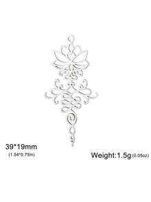 1 件不锈钢花卉莲花吊坠，经典复古美丽优雅，可用作项链、钥匙扣、DIY 珠宝配件，适合作为礼物 - 蓮花系列 - 查看 21