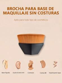 Streak-Free Makeup Brush, Flat Head Makeup Brush, Soft, Fast, Flawless, Skin-Friendly - 粉色 - 查看 6