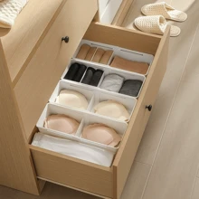 1/3 pièces Boîte de rangement multifonctionnelle salle de bain cuisine salle de séjour, le tiroir peut être fixé téléscopique, boîte de rangement pour la vaisselle, cosmétiques de maison papeterie boîte à médicaments avec séparation, design télescopique - Crème - Voir 4
