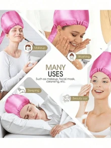 Hair Dryer Cap Attachment, Portable Hooded Hair Drying Cap, Adjustable Drawstring, Connectable Hair Drying Cap, Suitable For Home Salon Personal Hair Care, Long Hair Use, Purple, Black, Grey, Pink Optional - Multicolor - View 3