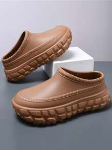 2022 New Men's Sports Slide Sandals, Thick Bottom Elevator, Non-Slip Rubber Sole, EVA High-Elastic Anti-Oil Waterproof, Suitable For Kitchen Chef, Casual Slip-On Comfortable Shoes, Fashion Outdoor Beach Slippers For Men - Khaki - View 4