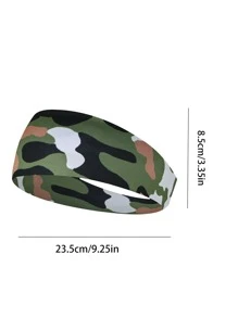 1PC Grid Patterned Wide Edge Headband For Outdoor Running And Sports Yoga Headband Hair Accessories Sweatband For Men And Women - Multicolor - View 8